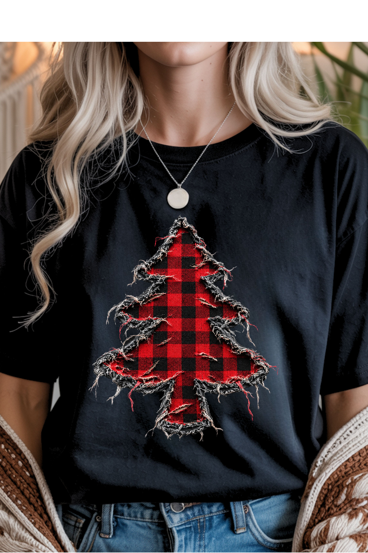 Checkered Tree Graphic Tee