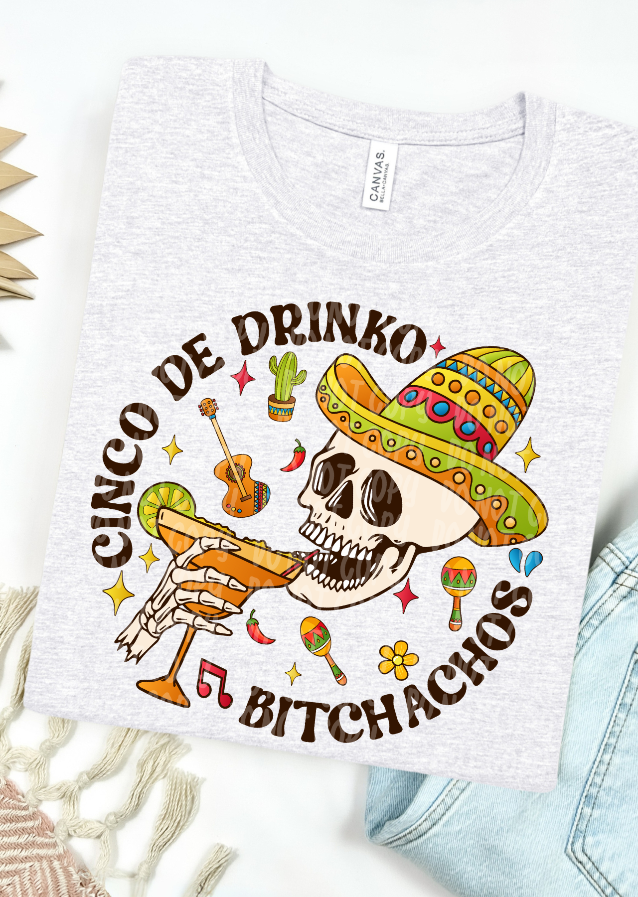 Skull Mariachi Party Bella Canvas T-Shirt
