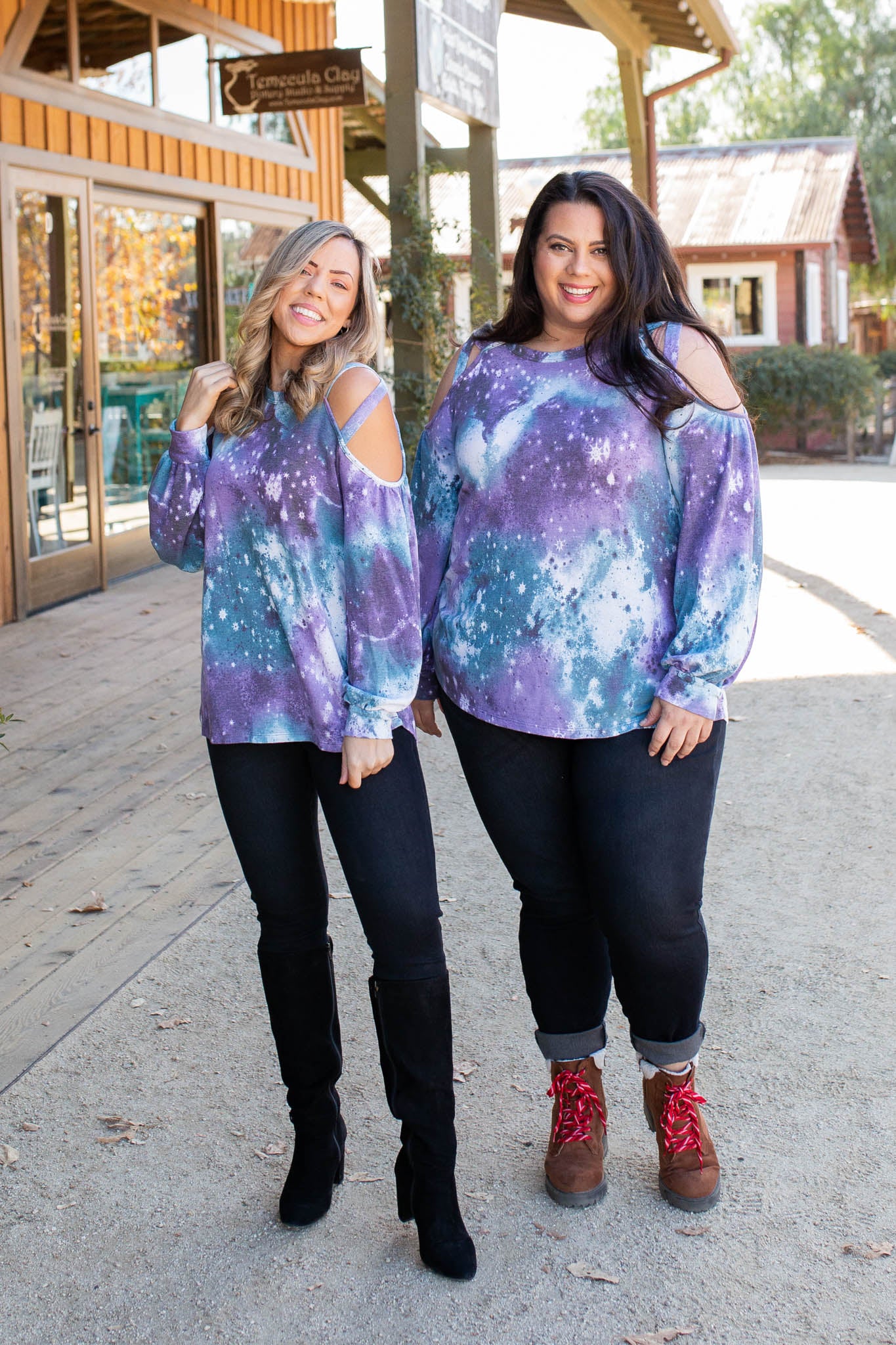 To The Moon And Back Caged Shoulder Top