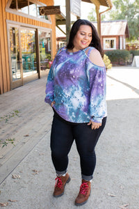 To The Moon And Back Caged Shoulder Top