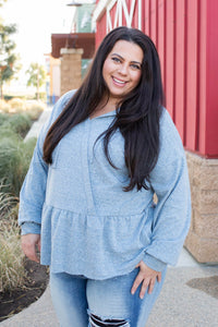 Denim Blue's Ruffled Hoodie
