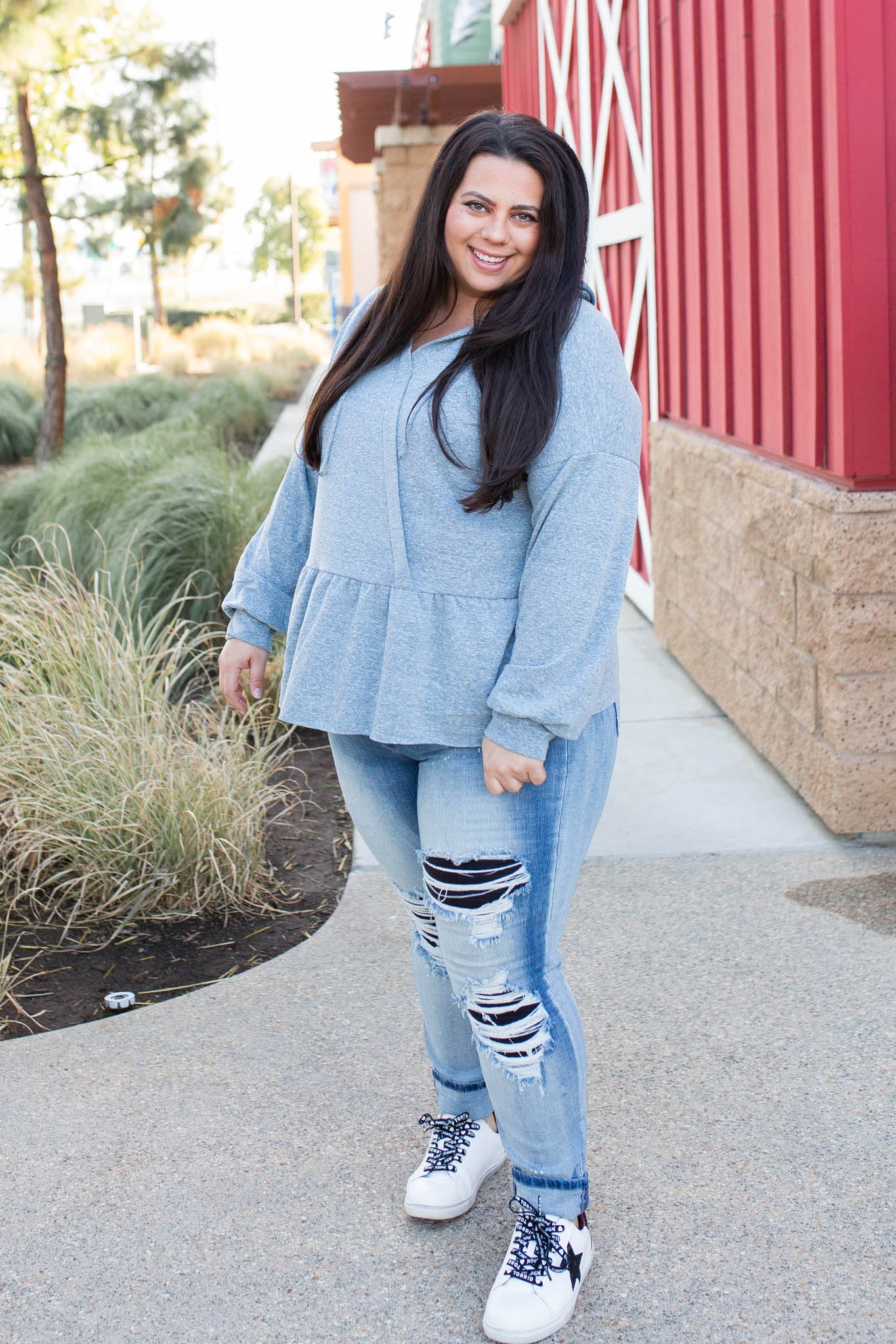Denim Blue's Ruffled Hoodie