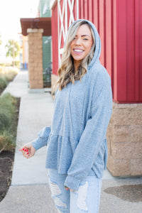 Denim Blue's Ruffled Hoodie