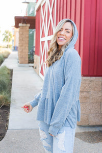 Denim Blue's Ruffled Hoodie