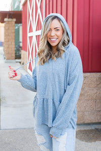 Denim Blue's Ruffled Hoodie