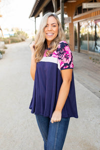 Midnight Rose Colorblock Top