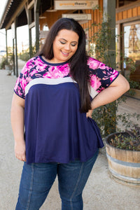 Midnight Rose Colorblock Top