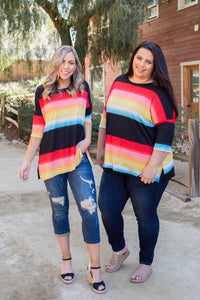 Rainbow In the Night Short Sleeve Top