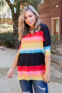 Rainbow In the Night Short Sleeve Top