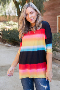 Rainbow In the Night Short Sleeve Top