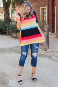 Rainbow In the Night Short Sleeve Top