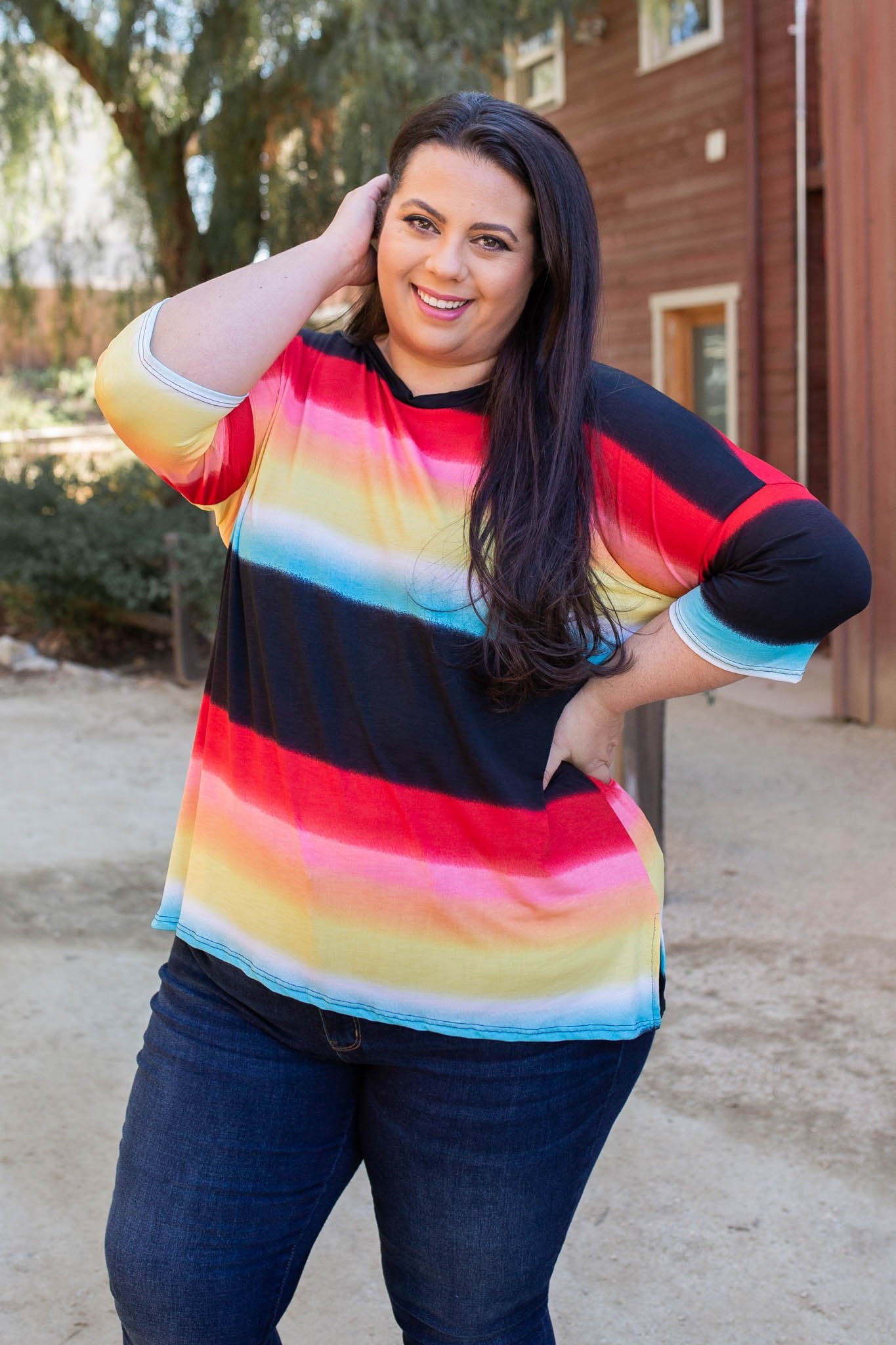 Rainbow In the Night Short Sleeve Top