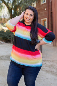 Rainbow In the Night Short Sleeve Top