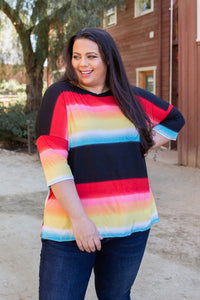 Rainbow In the Night Short Sleeve Top