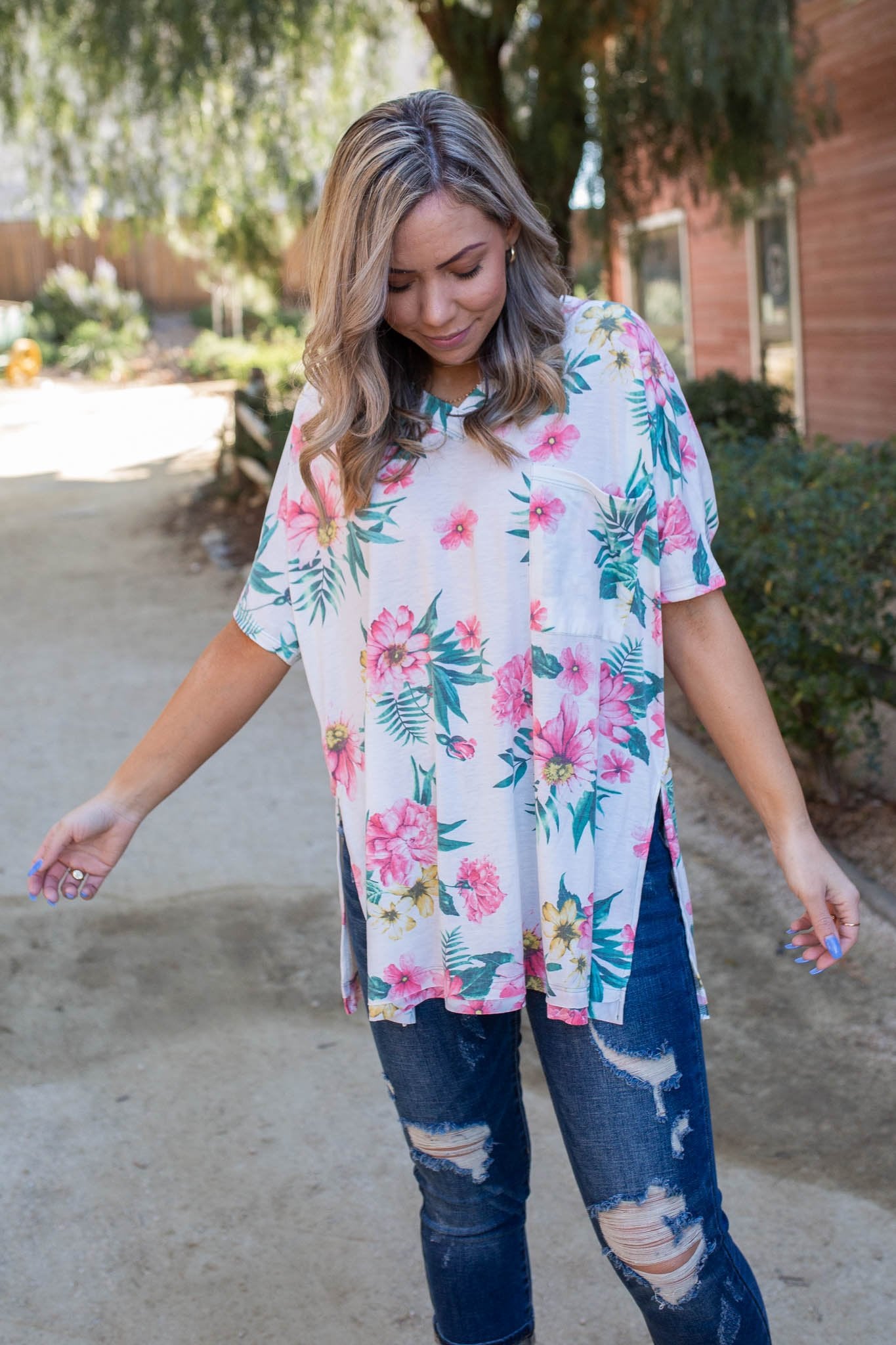 Tropical Dreamin Oversized Top