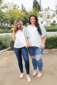 Summer Daisy Ruffle Sleeve Top