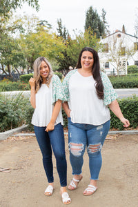Summer Daisy Ruffle Sleeve Top