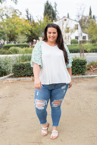 Summer Daisy Ruffle Sleeve Top