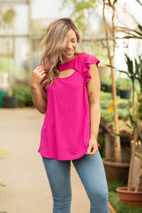 Peek A Boo Flutter Sleeve