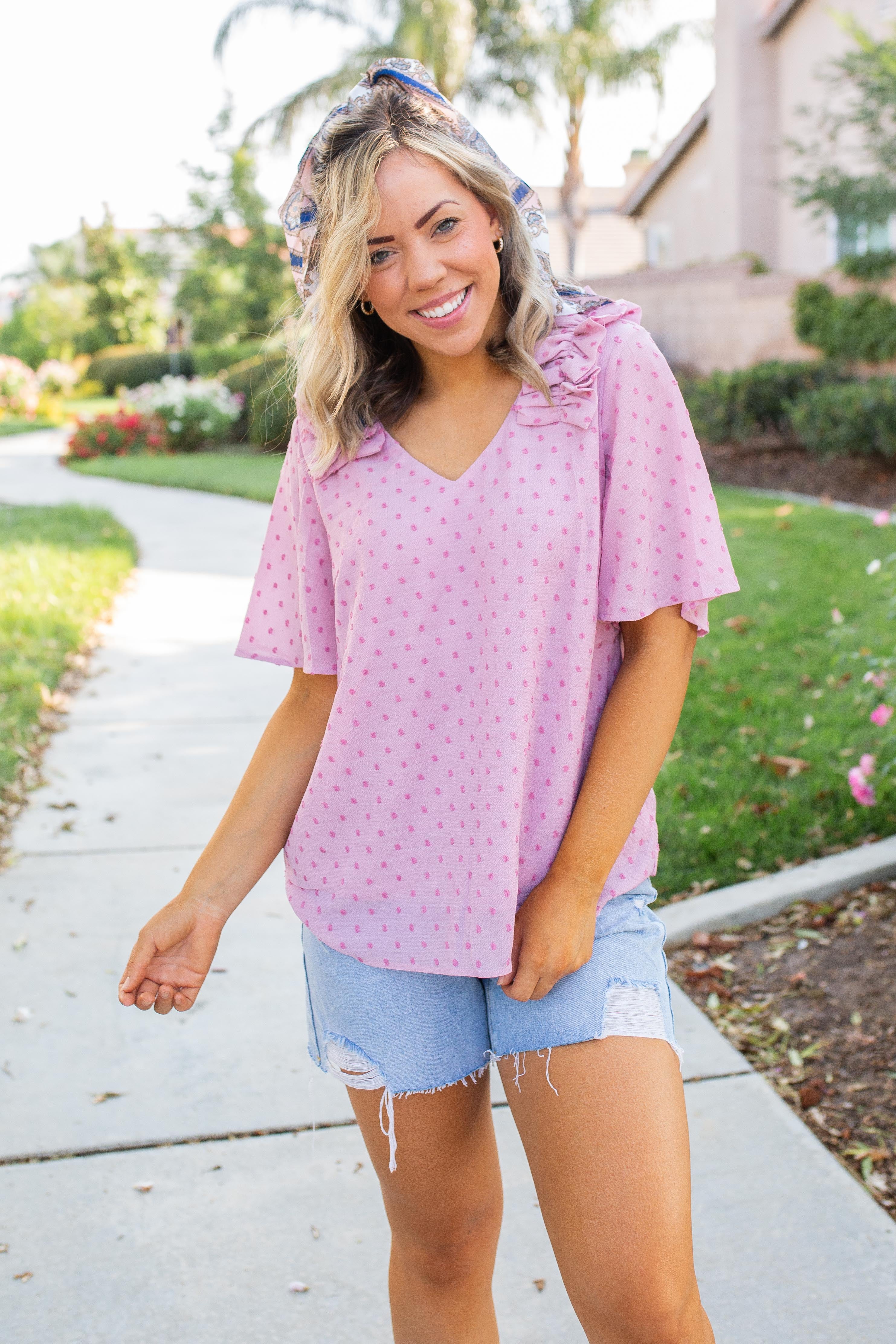 Polka My Dot Short Sleeve Top