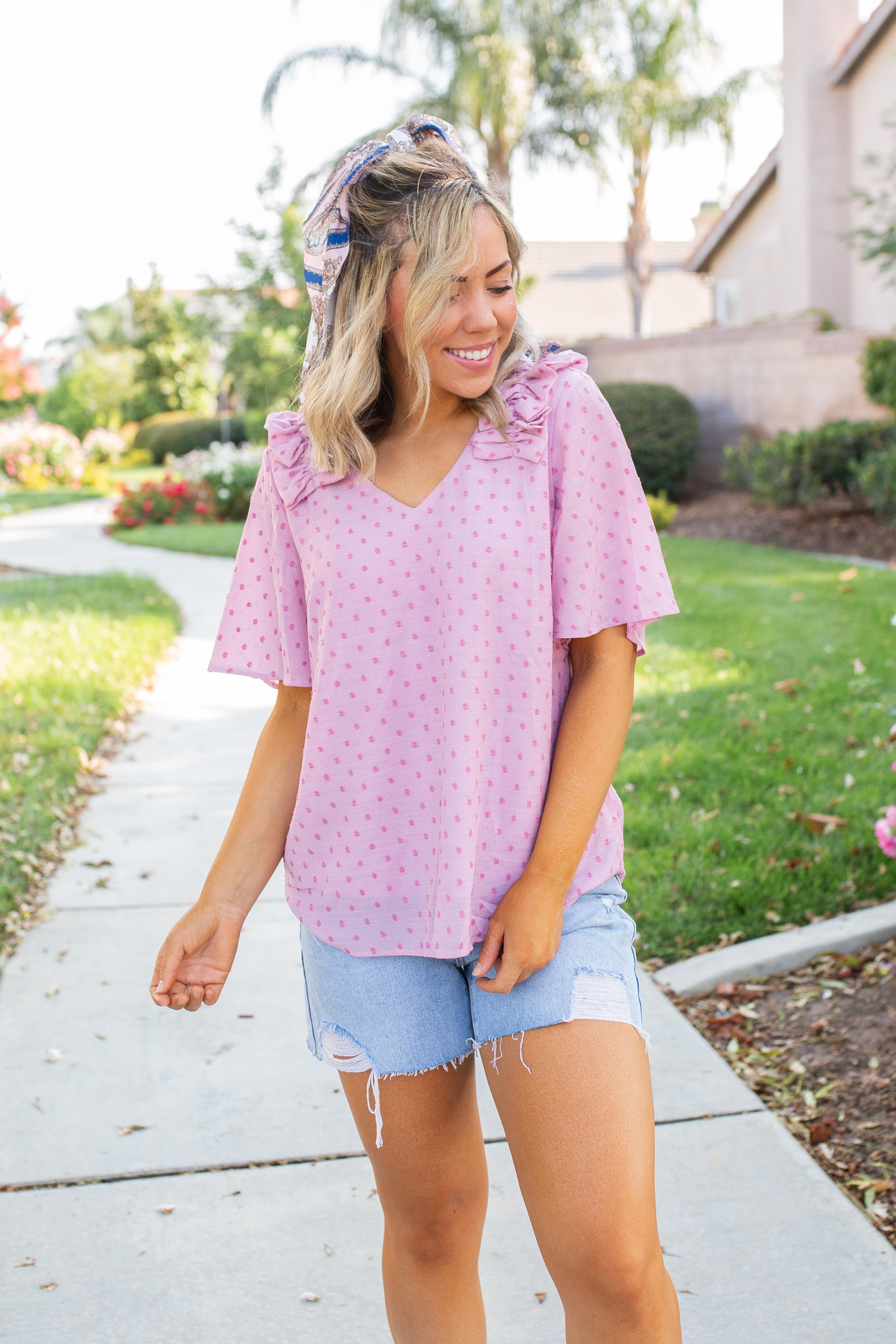 Polka My Dot Short Sleeve Top