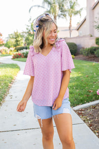 Polka My Dot Short Sleeve Top