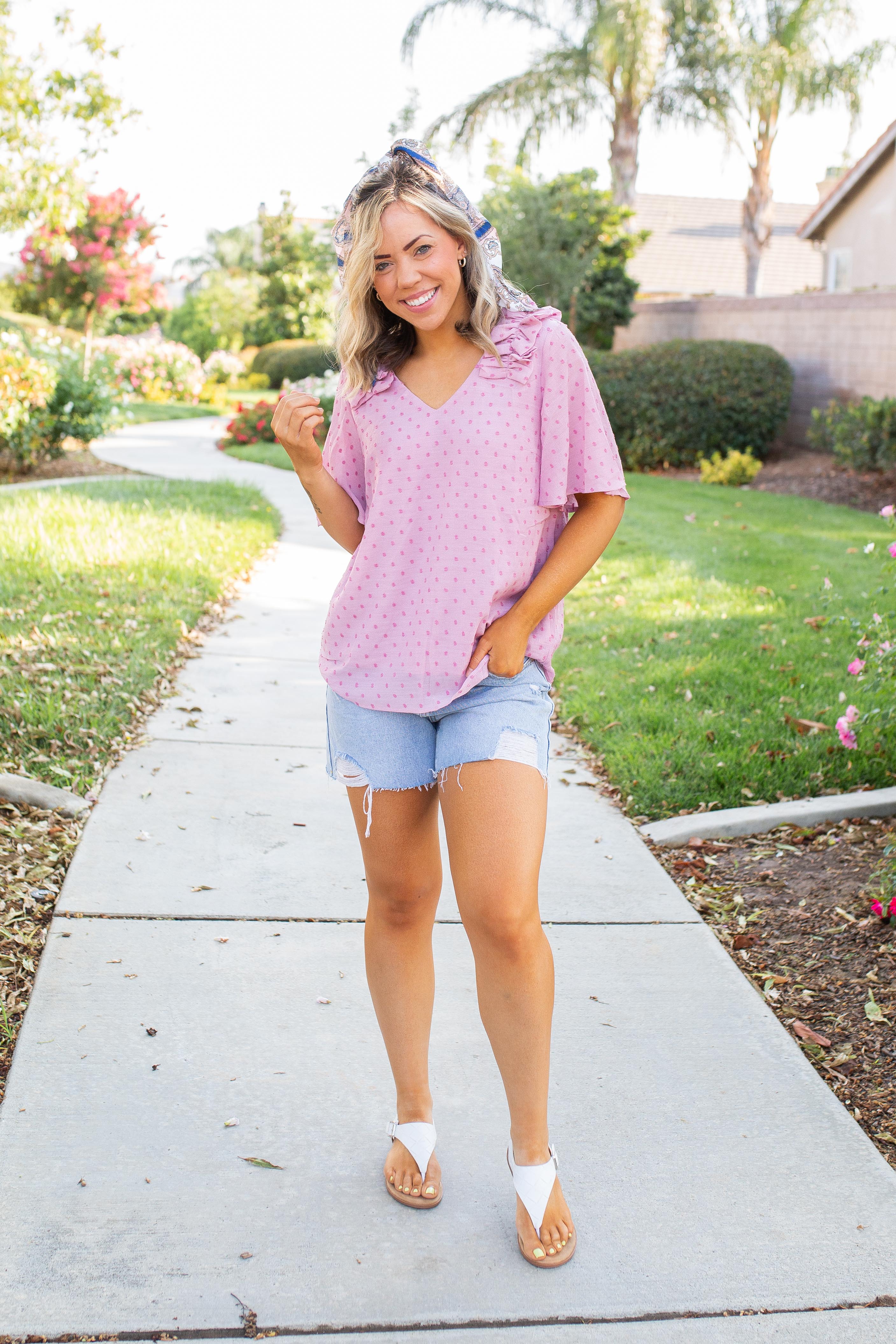 Polka My Dot Short Sleeve Top