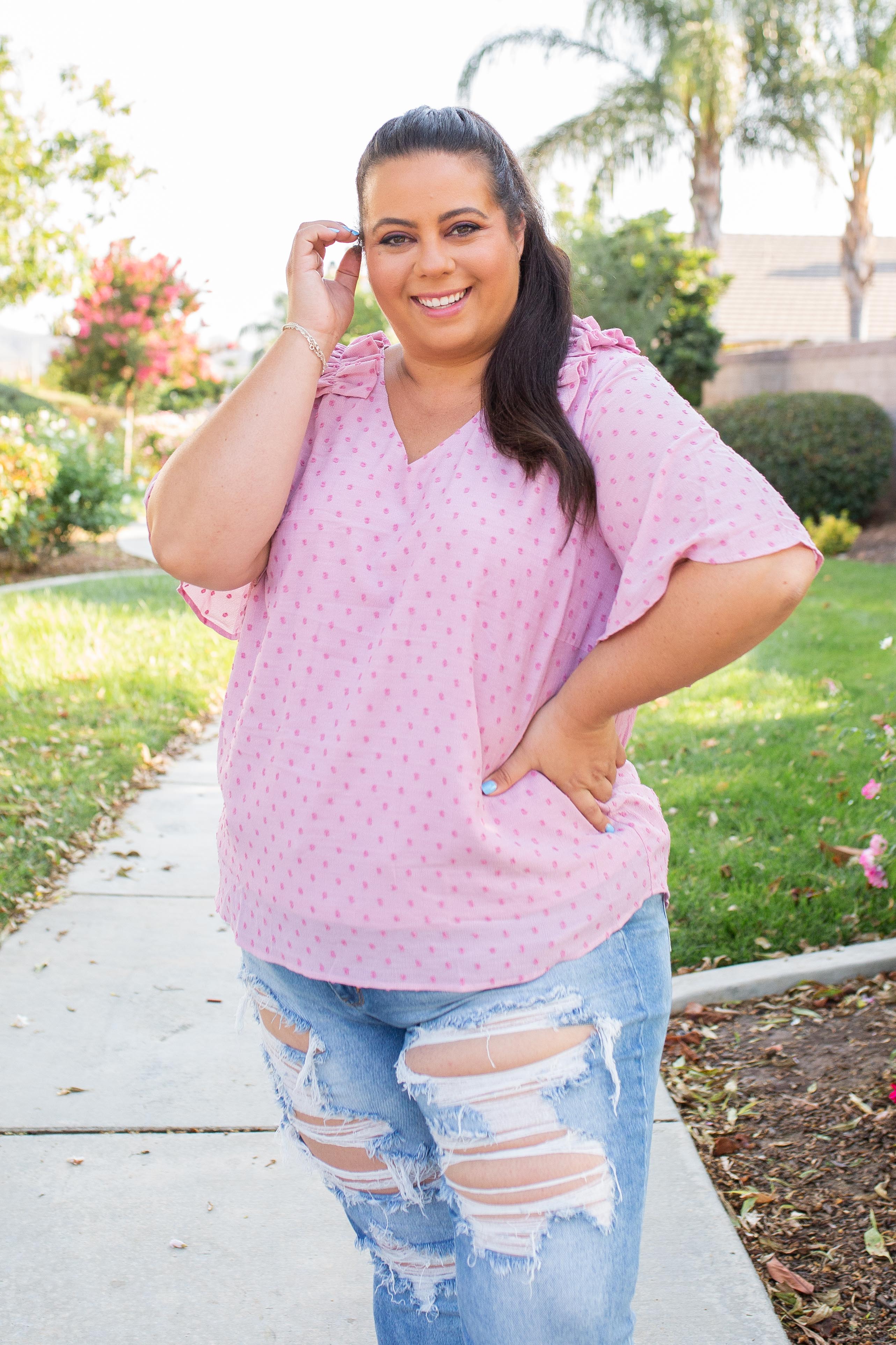 Polka My Dot Short Sleeve Top