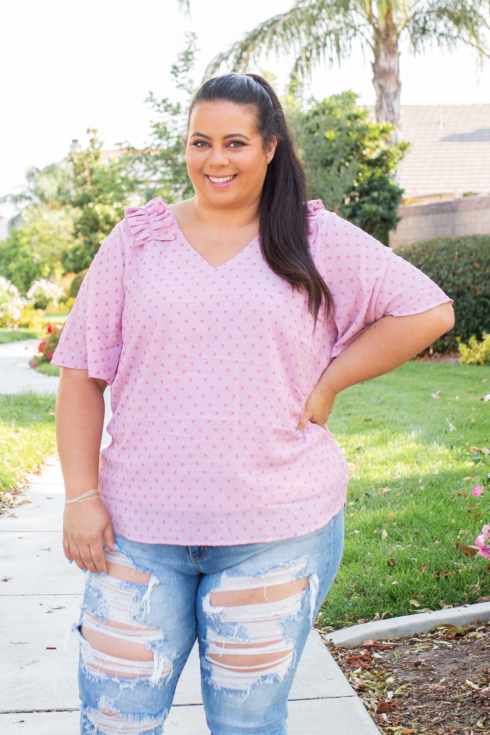 Polka My Dot Short Sleeve Top