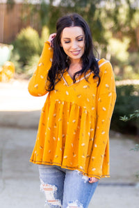 Golden Sunrise Babydoll Top