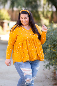 Golden Sunrise Babydoll Top