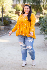 Golden Sunrise Babydoll Top