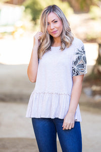 Sandy Tropics Peplum Top