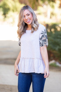 Sandy Tropics Peplum Top
