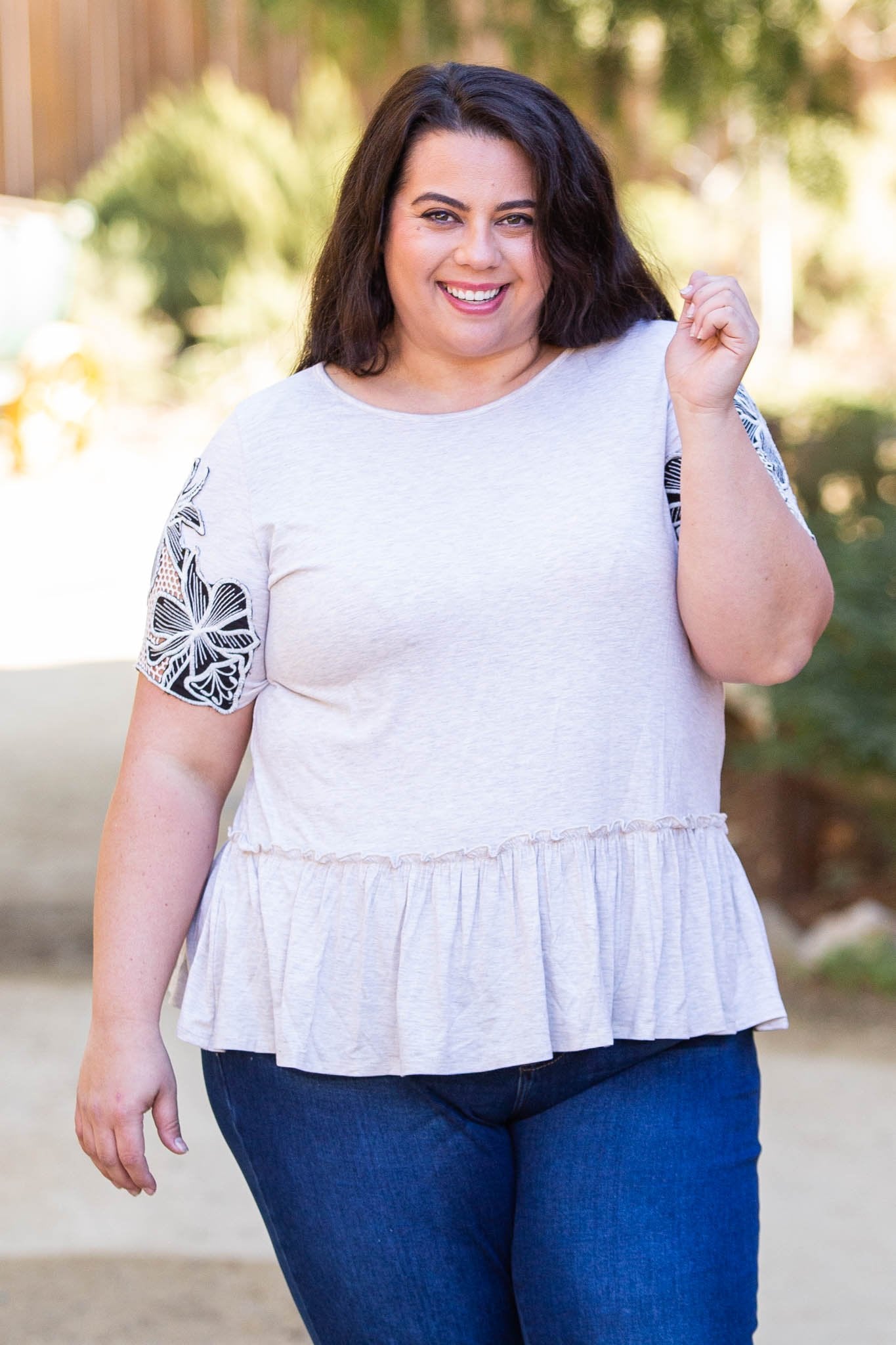Sandy Tropics Peplum Top