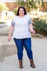 Sandy Tropics Peplum Top