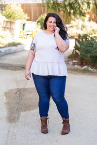 Sandy Tropics Peplum Top