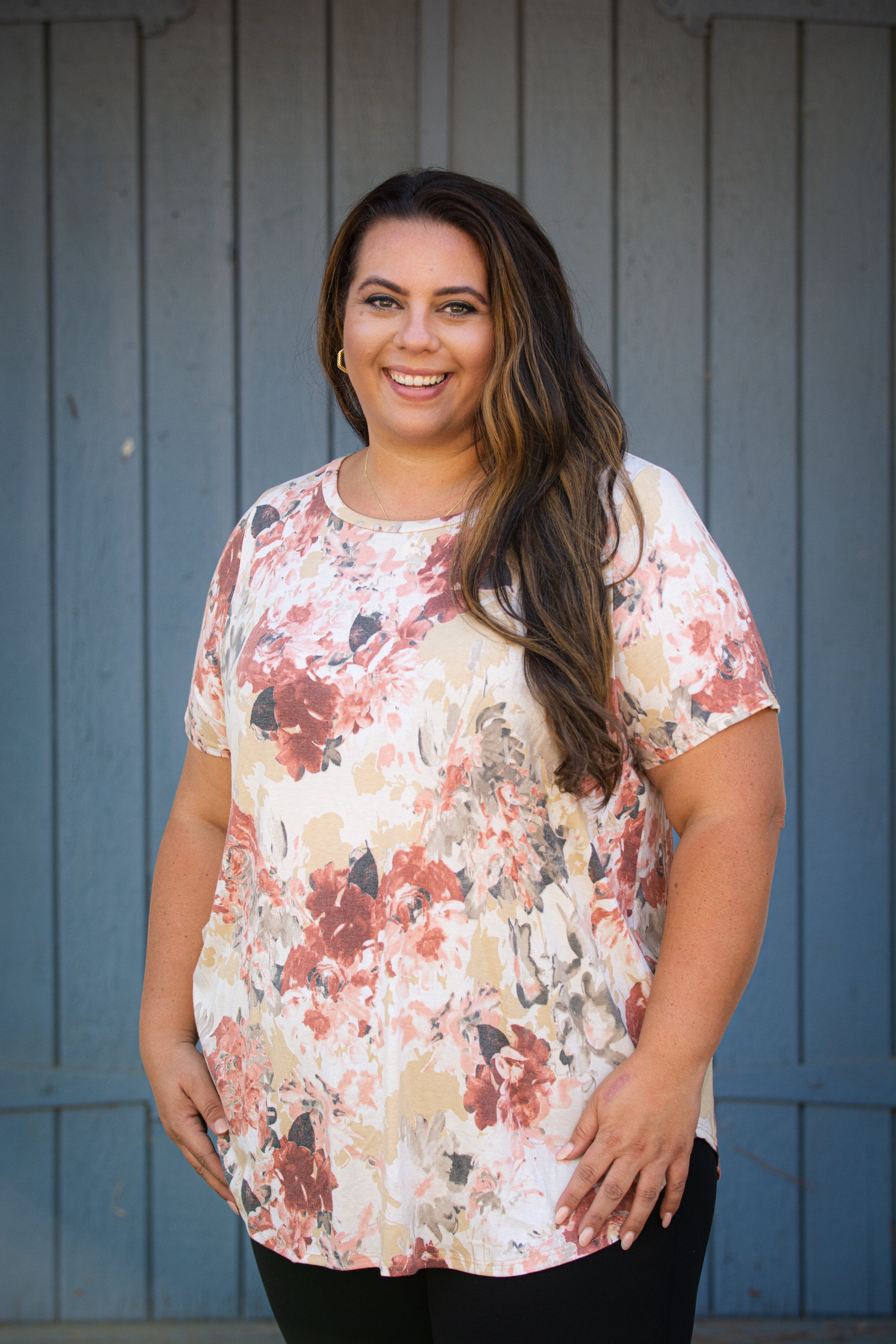 Sweet Symphony of Roses Hi Lo Tunic