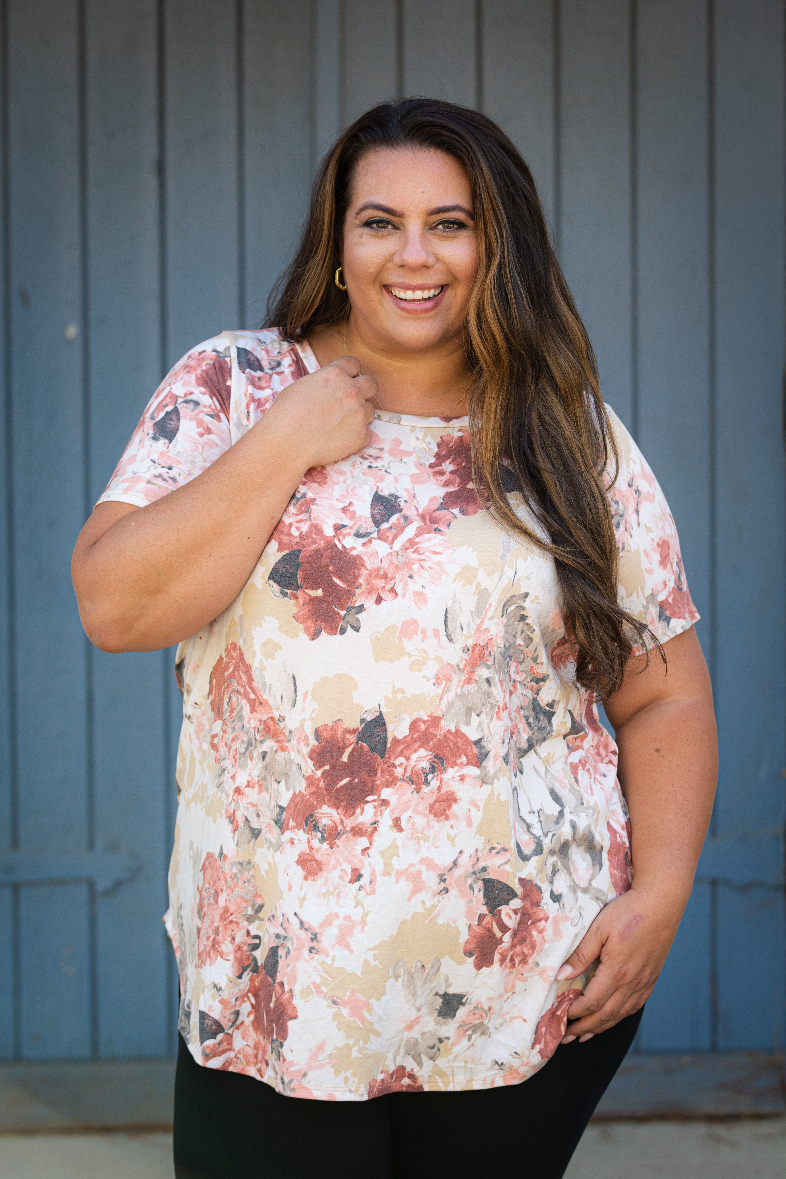 Sweet Symphony of Roses Hi Lo Tunic
