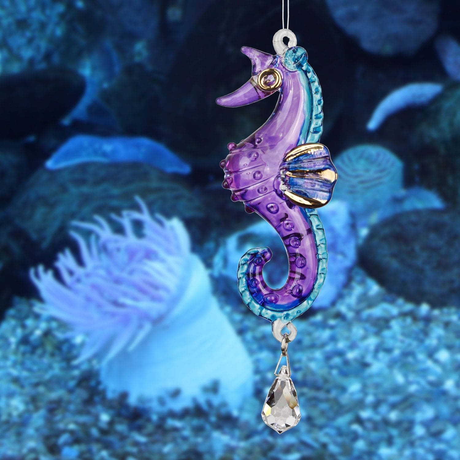 Seahorse Sun catcher in Purple