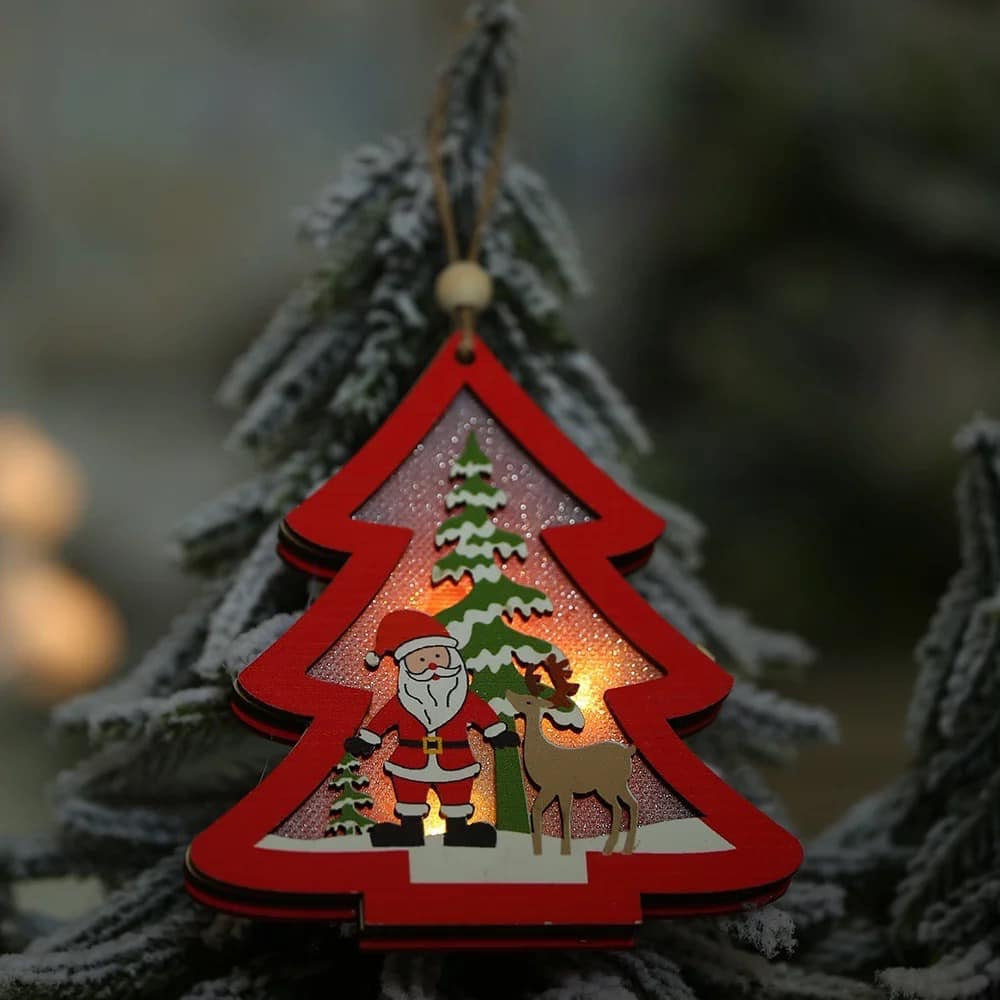 LED Light Up Christmas Tree Ornaments