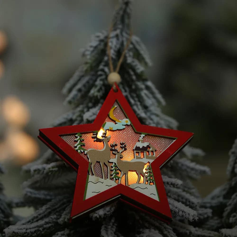 LED Light Up Christmas Tree Ornaments