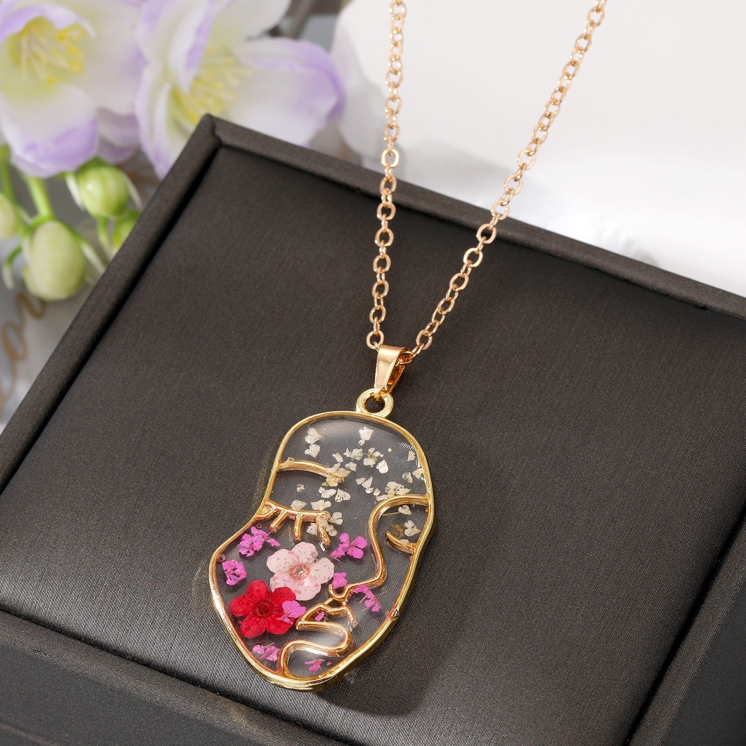 Floral Silhouette Necklace