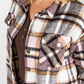 MOLLY Plaid Shacket- PINK and BROWN