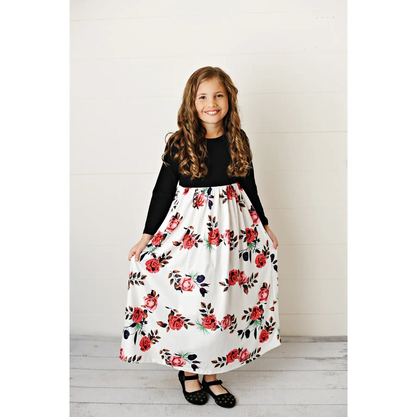Kids Rose Maxi Dress