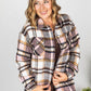 MOLLY Plaid Shacket- PINK and BROWN