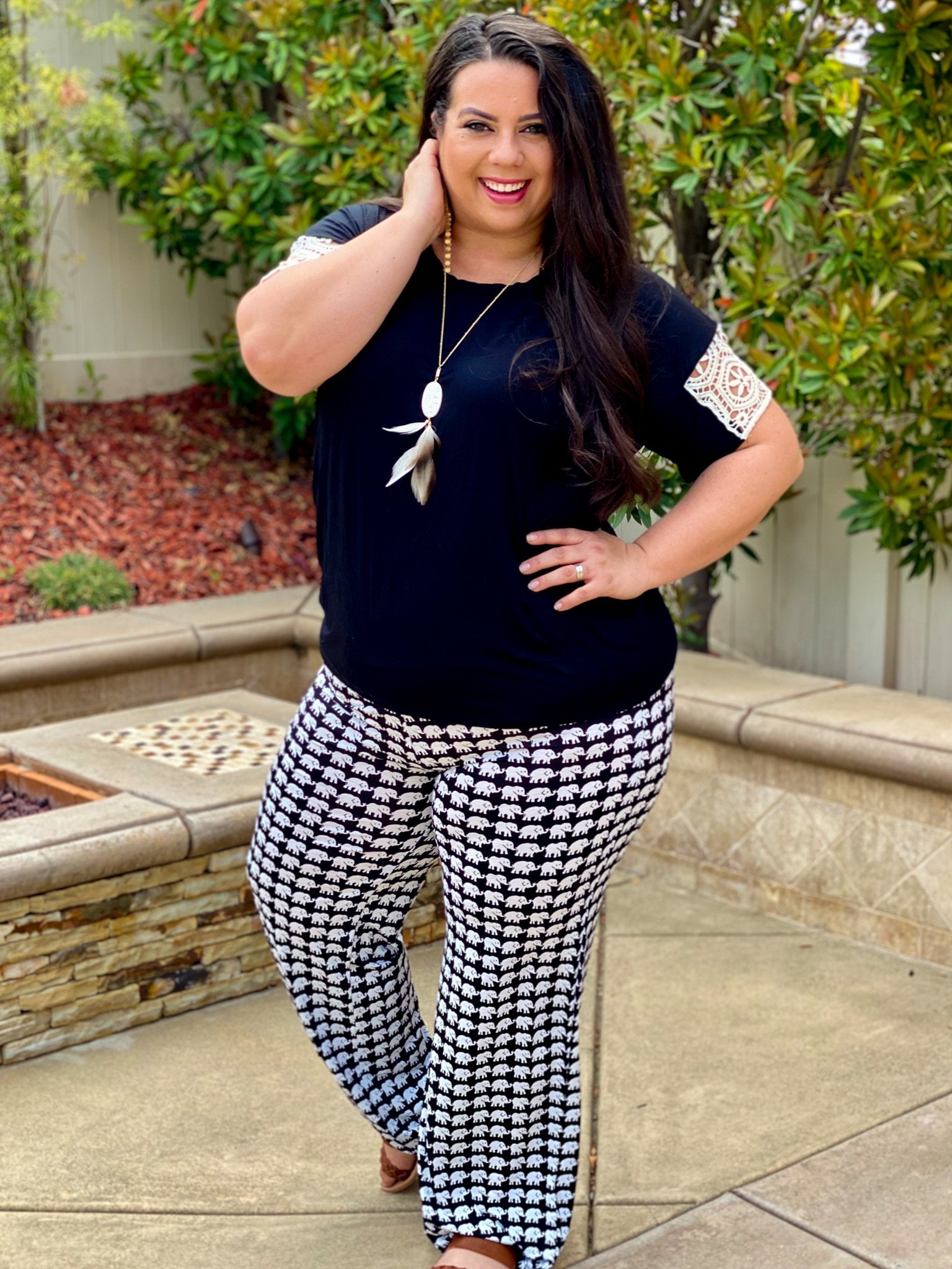 Elephants on Parade Flare Yoga Pants