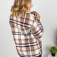 MOLLY Plaid Shacket- PINK and BROWN