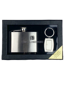 Flask and Keychain Gift Set