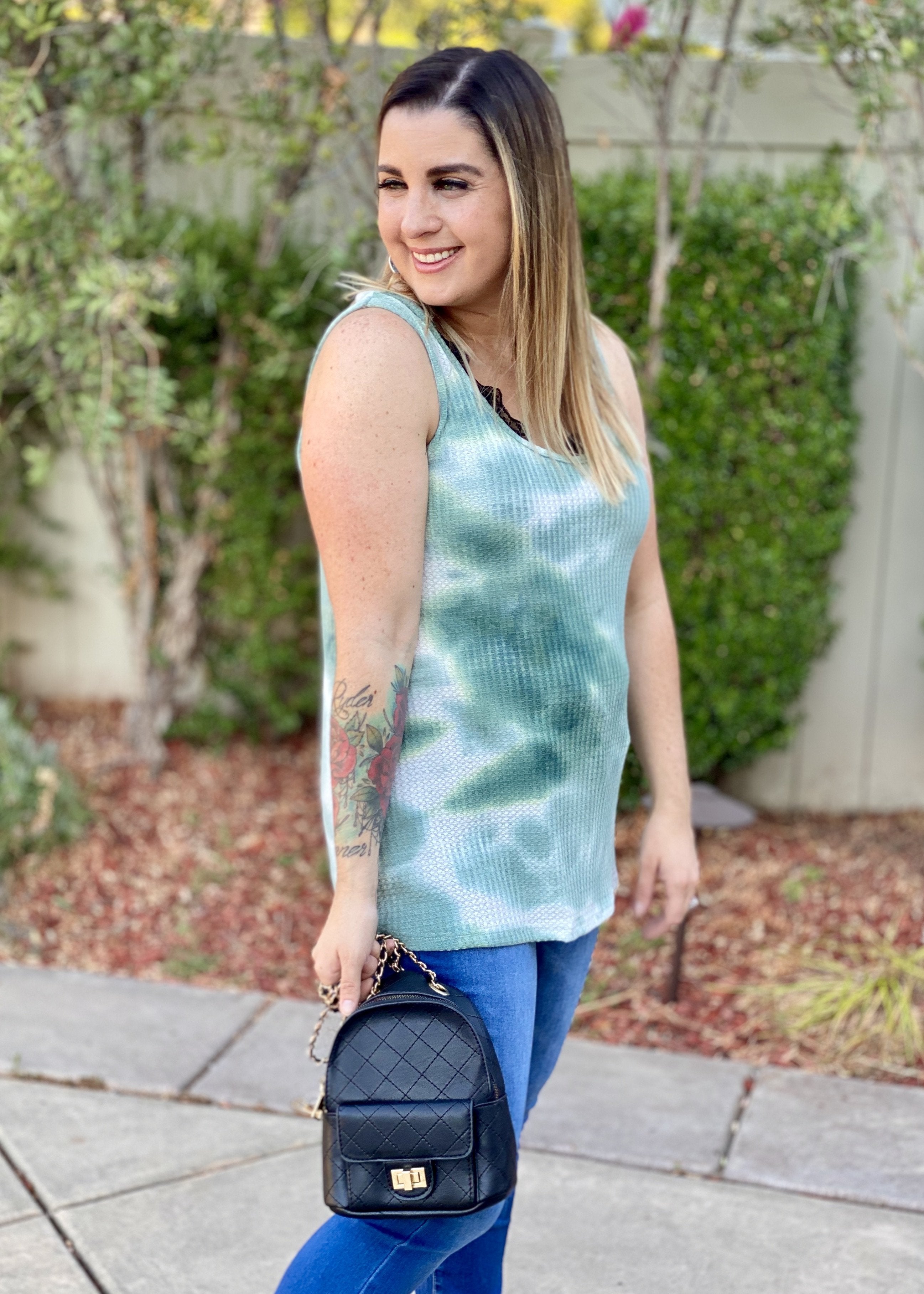 How Far I'll Go Lace Trim Tank